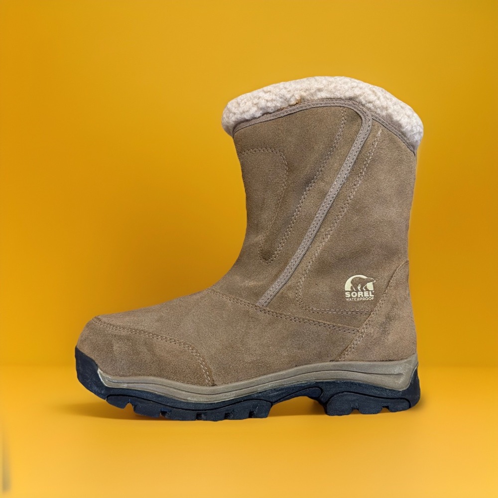 Sorel Waterfall NL1964-250 Tan Insulated Waterproof Suede Boots Womens 9.5